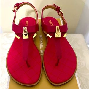 Michael kors Alice Thong Sandals ultra pink size 7.5 New
